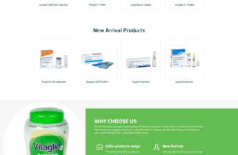 Pharmaceutical website designing Template Sample