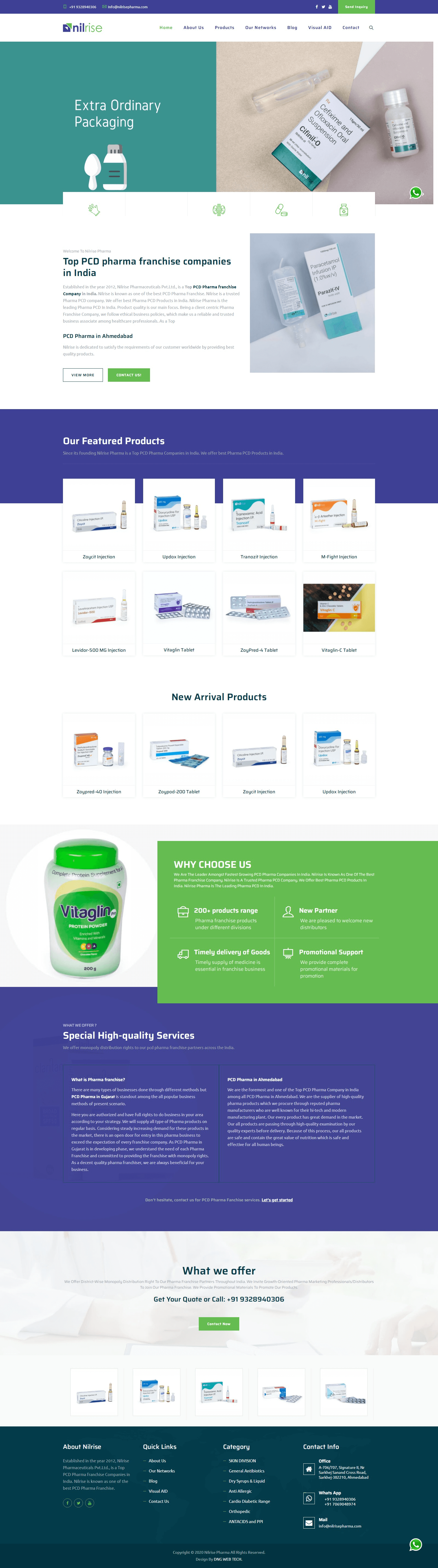 Pharmaceutical website designing Template Sample
