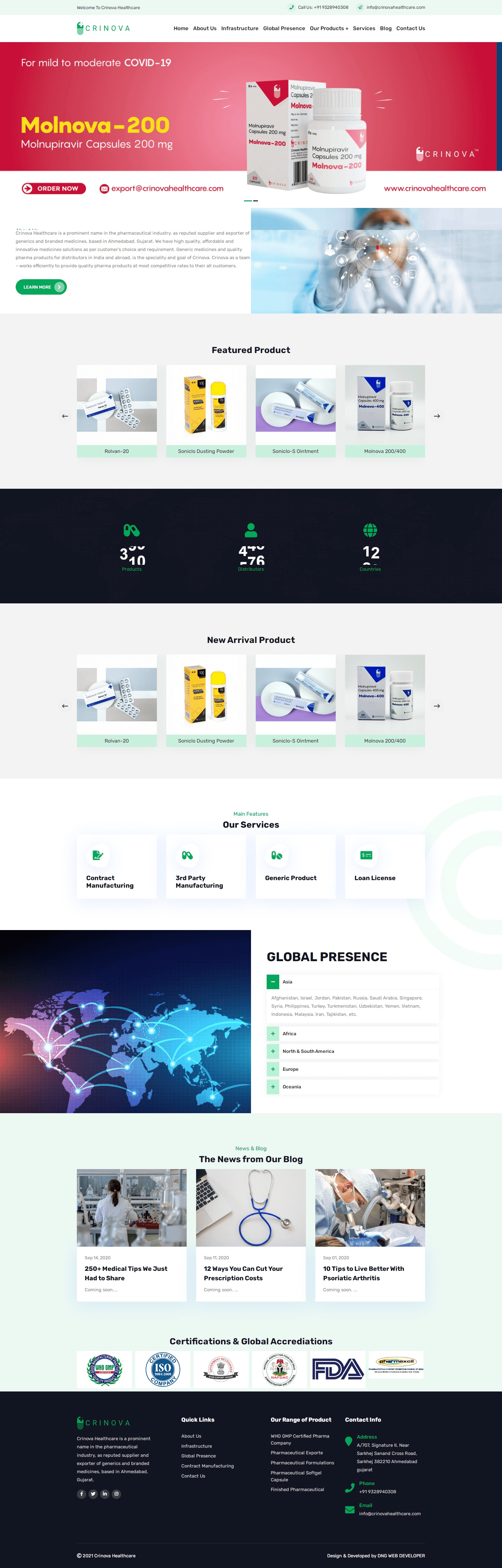 Pharmaceutical website design