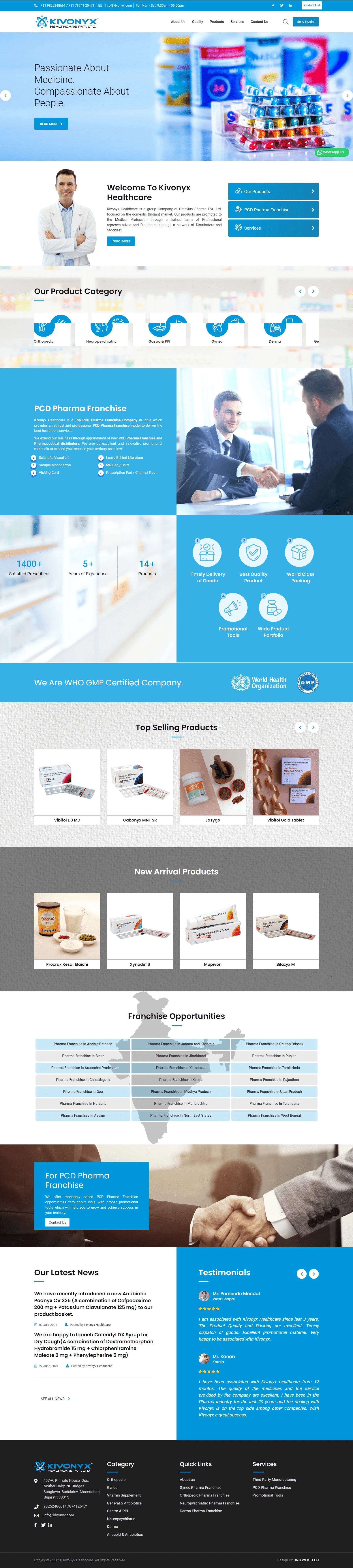 Pharmaceutical website design
