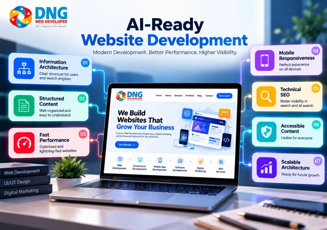 AI-ready website development with technical SEO and performance