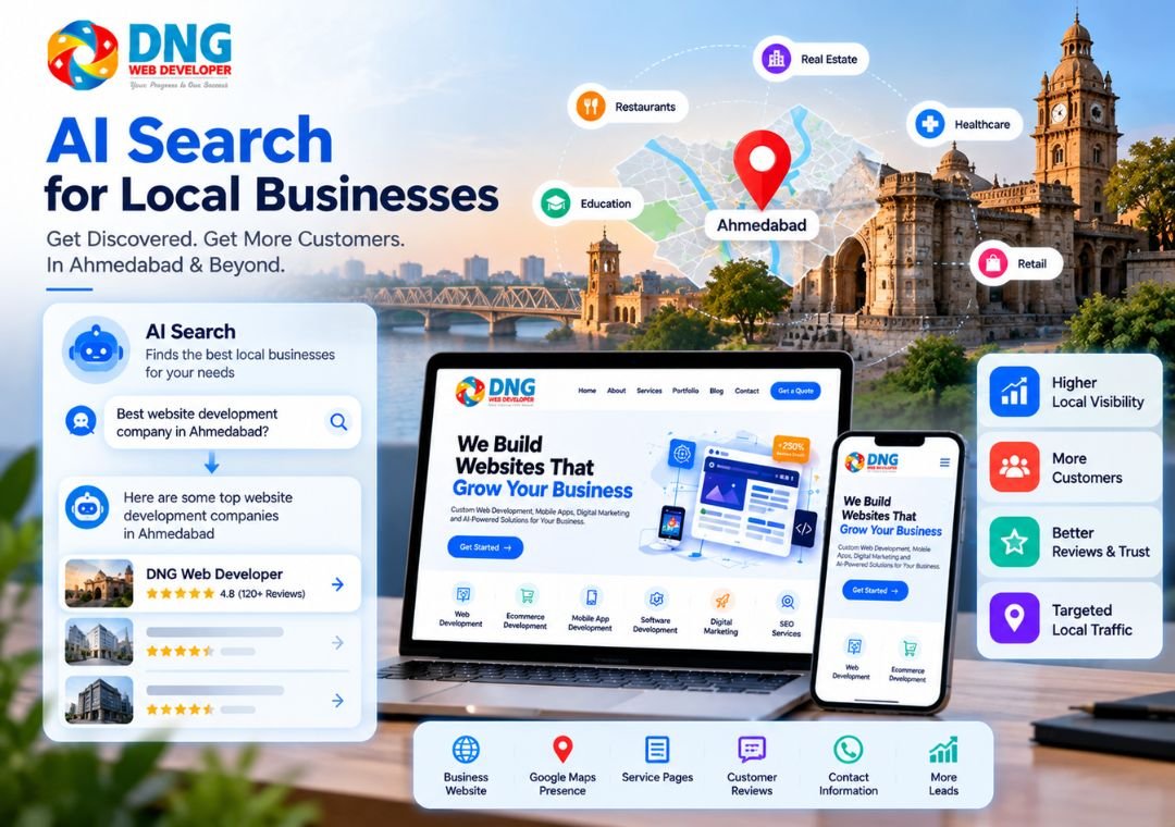 AI search and local SEO for businesses in Ahmedabad