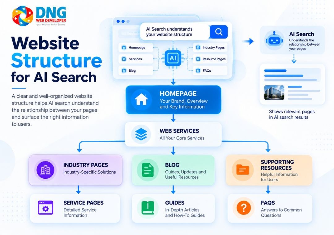 Website structure and architecture for AI search