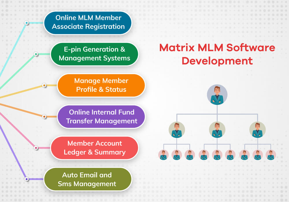 Matrix plan MLM Software - Matrix MLM software developement company India,  ladder plan, pyramid scheme software