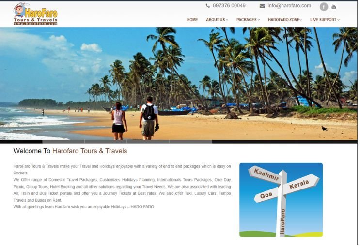 Harofaro website screenshot 1 - homepage of professional website