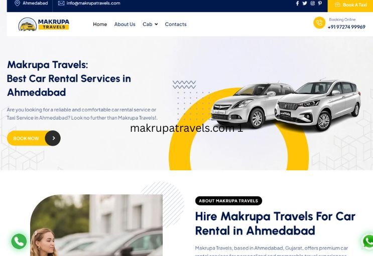 Makrupa Travels website screenshot 1 - homepage of professional website