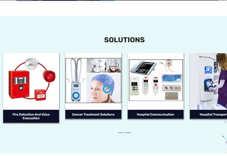 Mediquip Sales website screenshot 2 - inner page of professional website