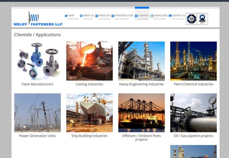 Meldy website screenshot 2 - inner page of business website