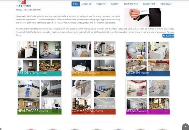 Neonnex website screenshot 1 - homepage of professional website