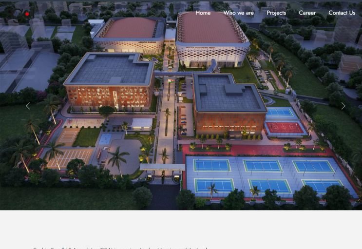 Sachin Gandhi Architects website screenshot 1 - homepage of portfolio website