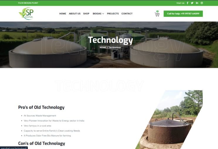 Speco Fuel website screenshot 3 - product page of corporate website