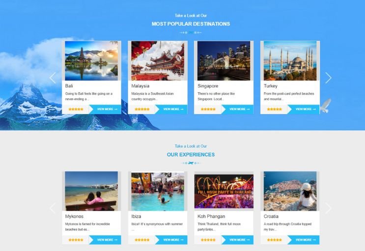 The Trip Planners website screenshot 2 - inner page of professional website